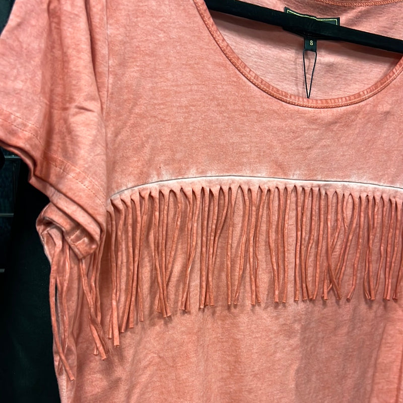 Pink Fringe Top