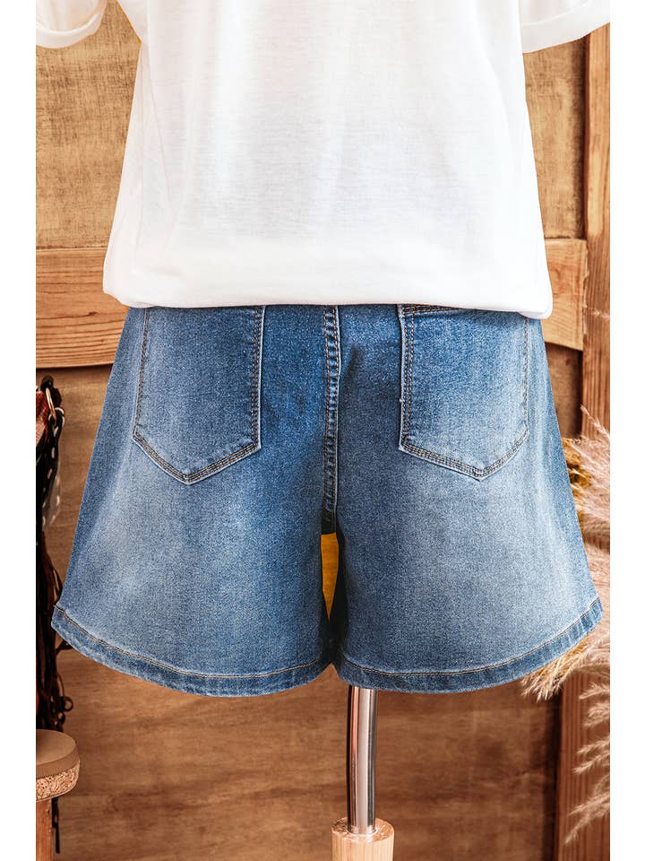 Western Rhinestone Embellished Shorts