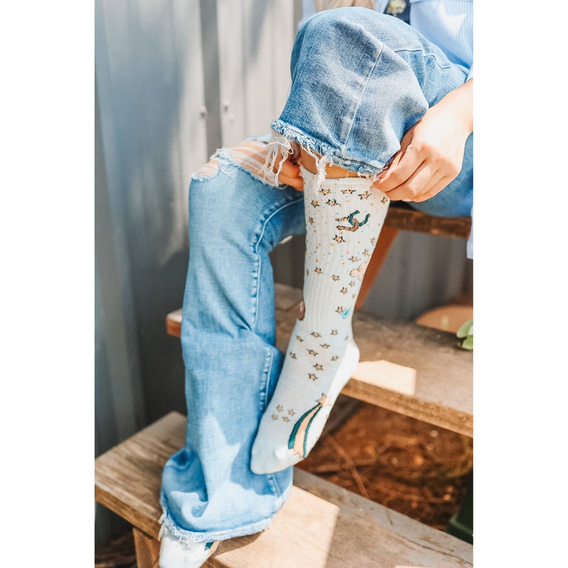 Cosmic Cowgirl Performance Boot Socks