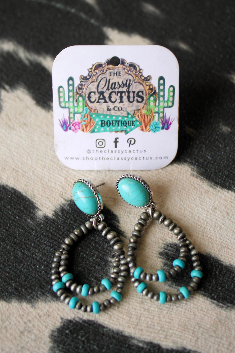 Post Concho W/Dbl. Navajo Pearl hoop