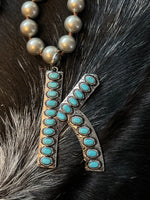 Turquoise Initial Necklaces