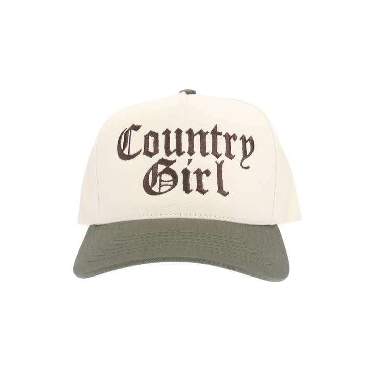 Country Girl Embroidered Trucker Hat