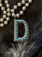 Turquoise Initial Necklaces