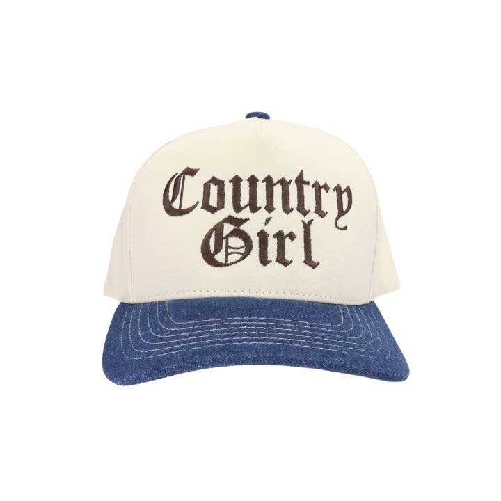 Country Girl Embroidered Trucker Hat