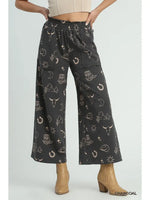 French Terry Western Print Pants