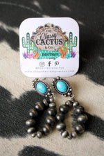 Vintage Concho Earring with Faux Navajo Pearl hoop
