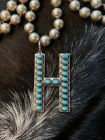Turquoise Initial Necklaces