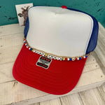 LARGE SILVER CIRCLES Trucker Hat Chain