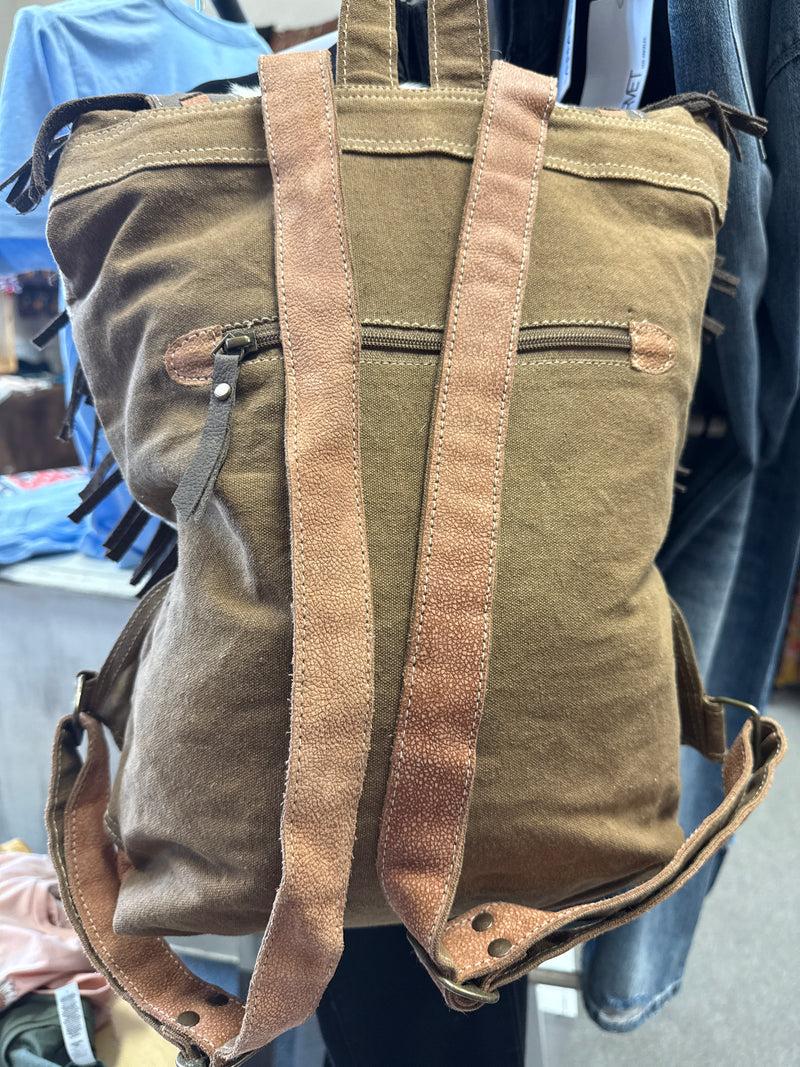 The Buck Stitch Canvas & Leather Backpack
