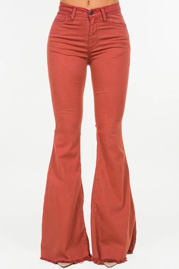Bell Bottom jean in Rust