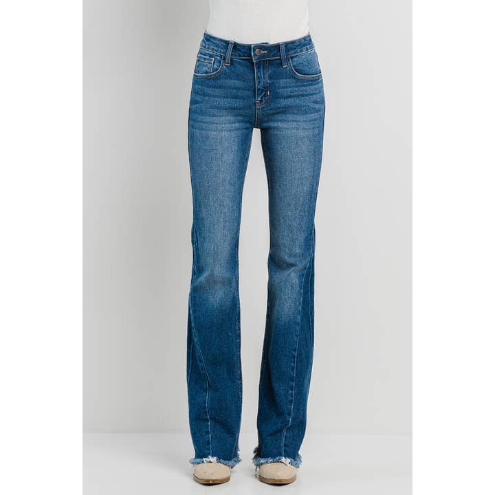 Mid Rise Flare W/ Side Detail