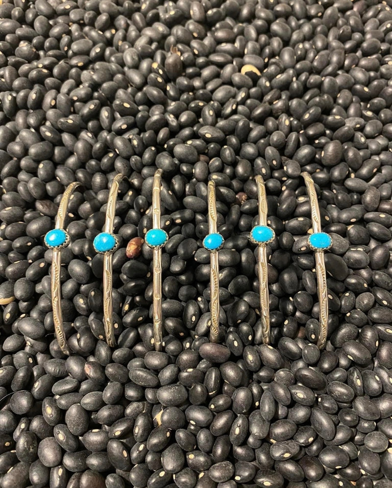 Turquoise and Sterling Silver Stacker Bracelets