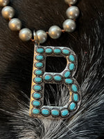Turquoise Initial Necklaces