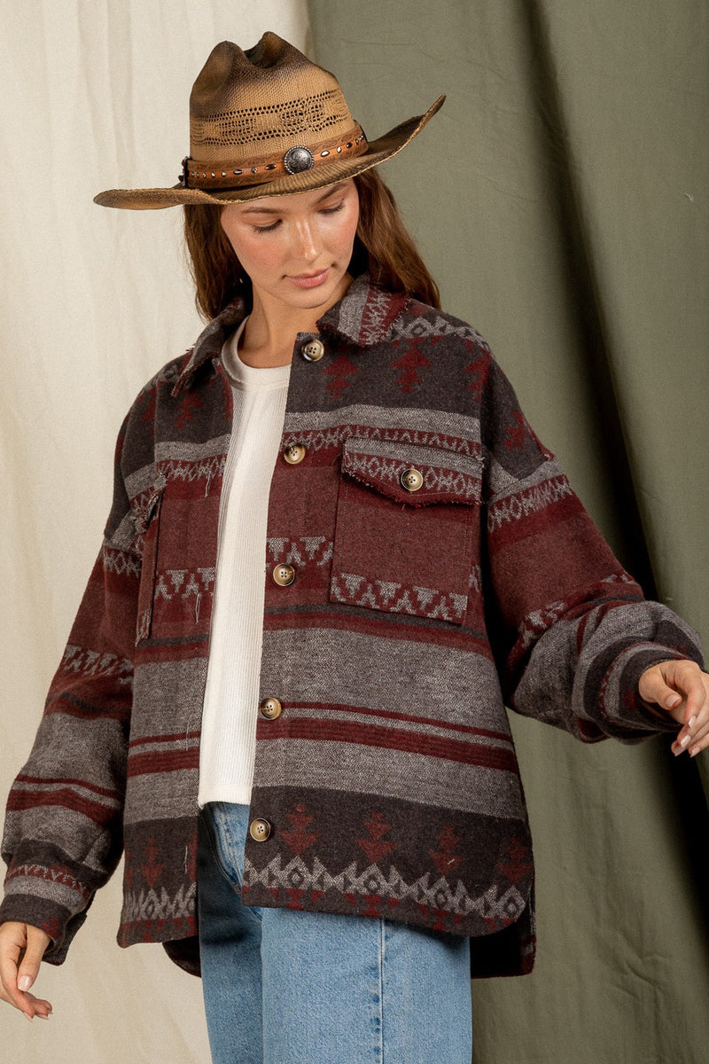 Aztec Pattern Shacket
