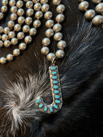 Turquoise Initial Necklaces