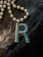 Turquoise Initial Necklaces