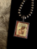 Western Retro Let'r Buck & Rodeo Pendent Necklace
