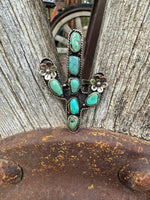Tibetan Turquoise Cactus Pendent