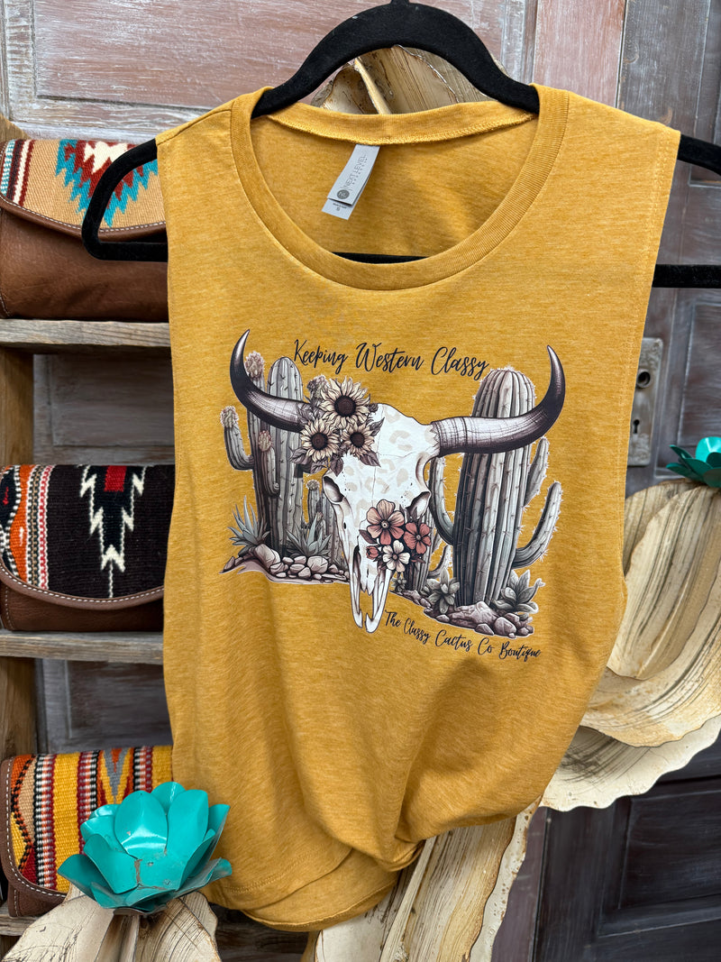 The Mustard Leopard Longhorn Tank