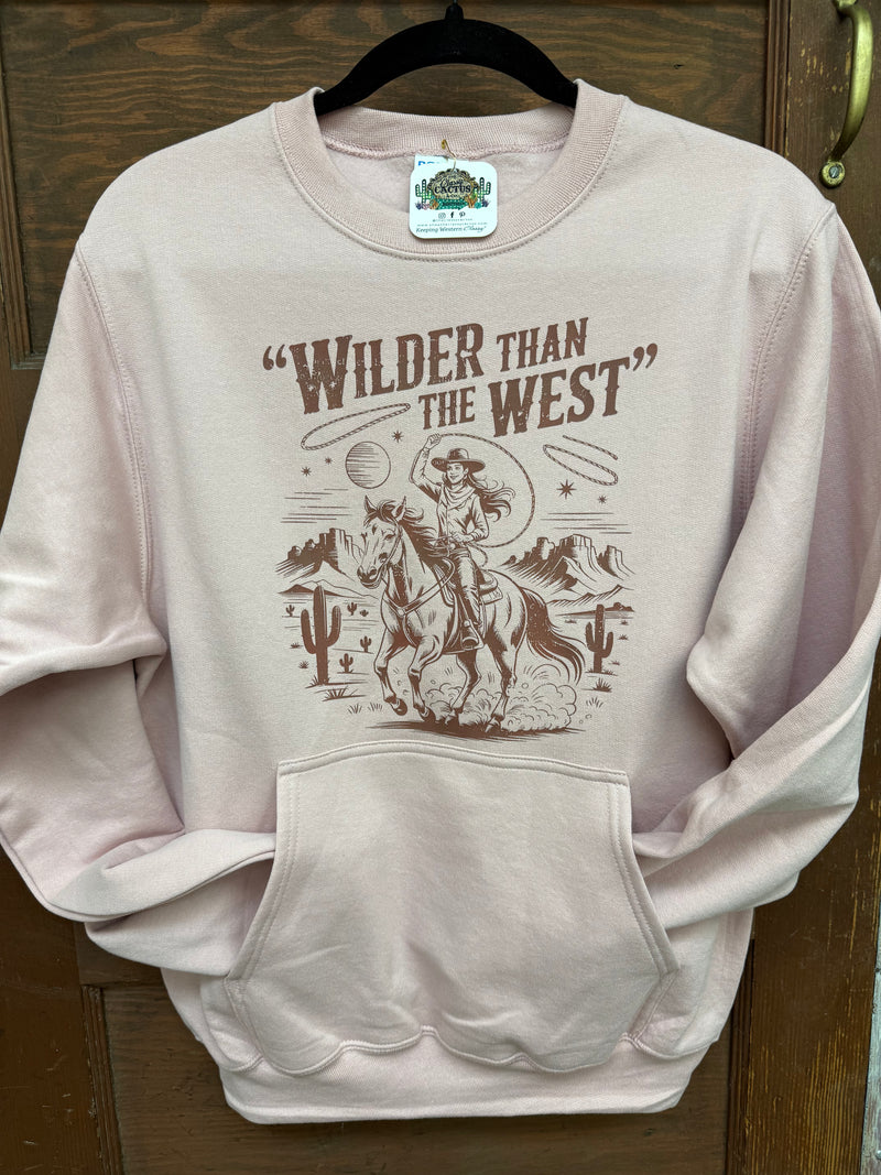 Wilder Than The West Pocketed Crewneck