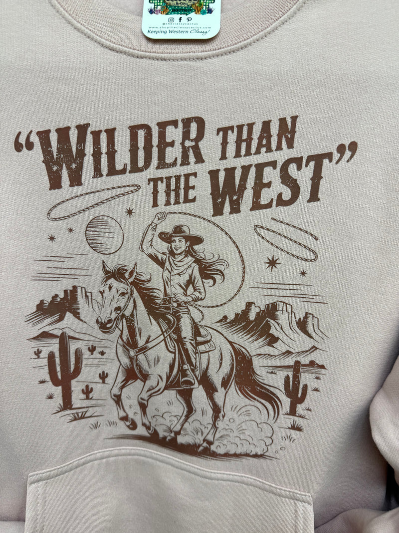 Wilder Than The West Pocketed Crewneck
