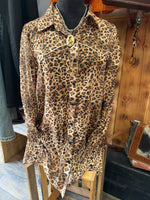 Western Wild Leopard Blouse