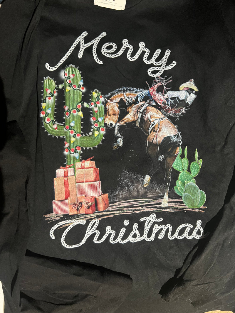 Merry Buckin Christmas Long Sleeve Tee