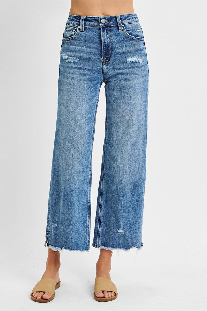 High Rise Crop Wide Leg