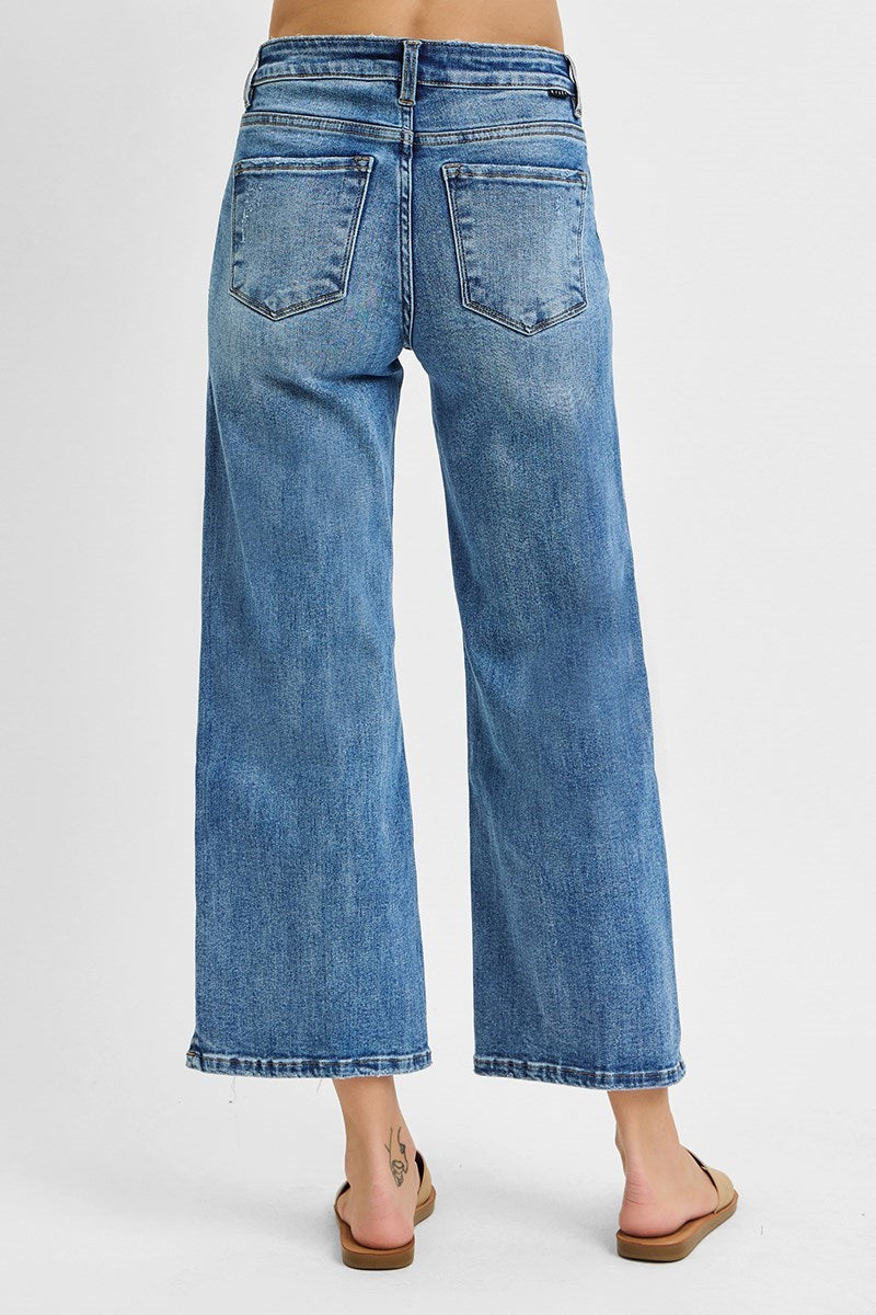 High Rise Crop Wide Leg