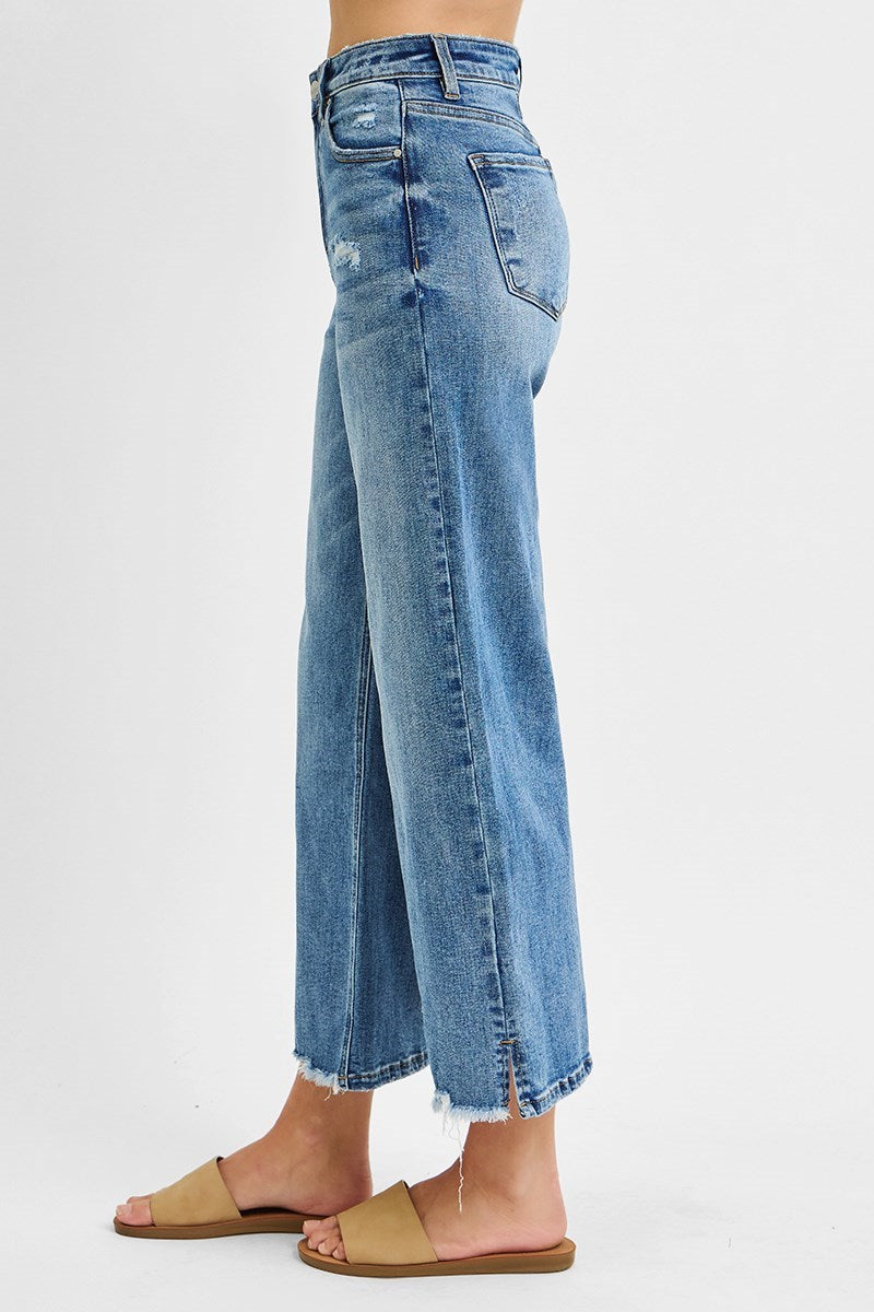 High Rise Crop Wide Leg