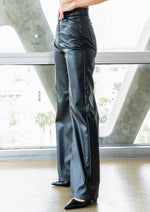 Vibrant Pleather Wide Leg Pants