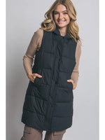 Hooded Long Puffer Vest
