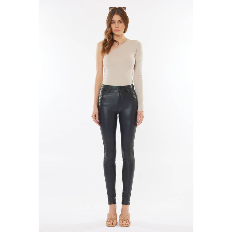 Kan Can Vegas Nights Black Skinny Pleather