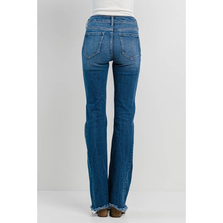 Mid Rise Flare W/ Side Detail