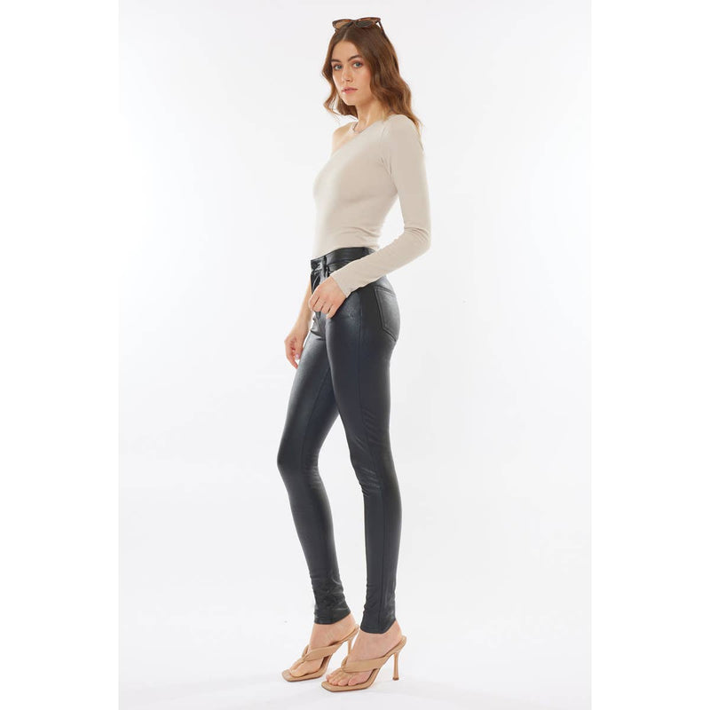 Kan Can Vegas Nights Black Skinny Pleather