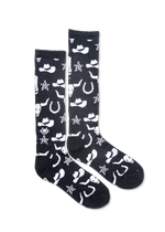 Get Western Performance Socks Black & White