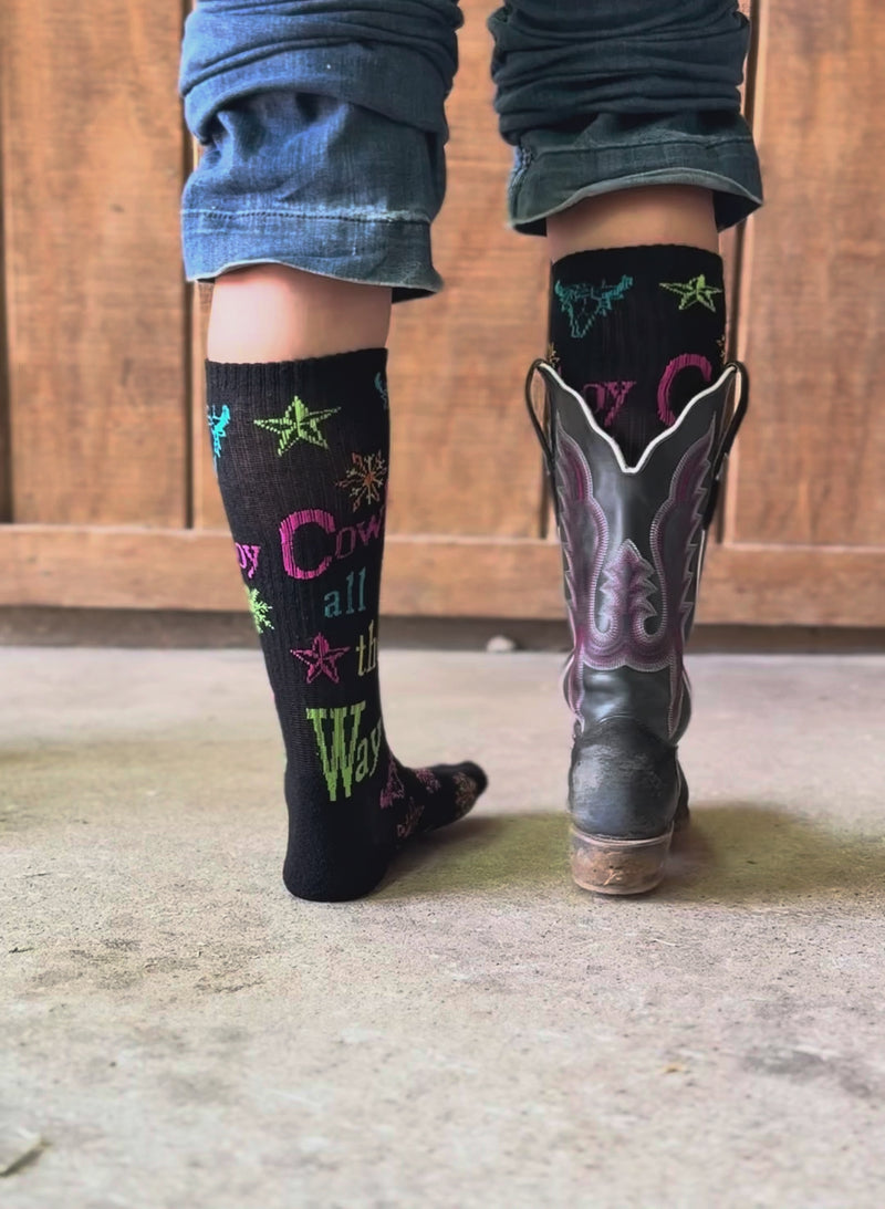 Cowboy All The Way Holiday Performance Socks