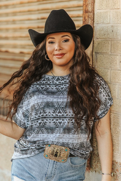 The Printed Aztec Top