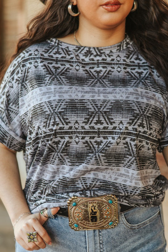 The Printed Aztec Top
