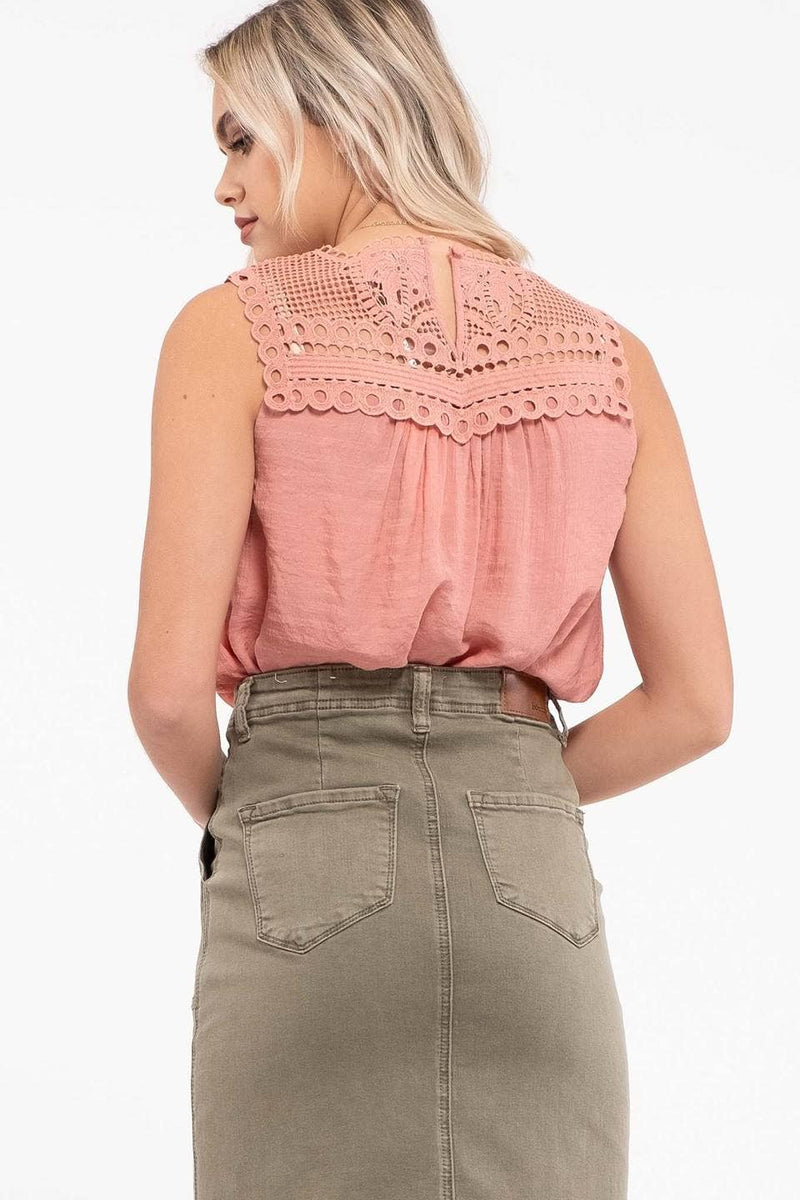 Lace Sleeveless Top