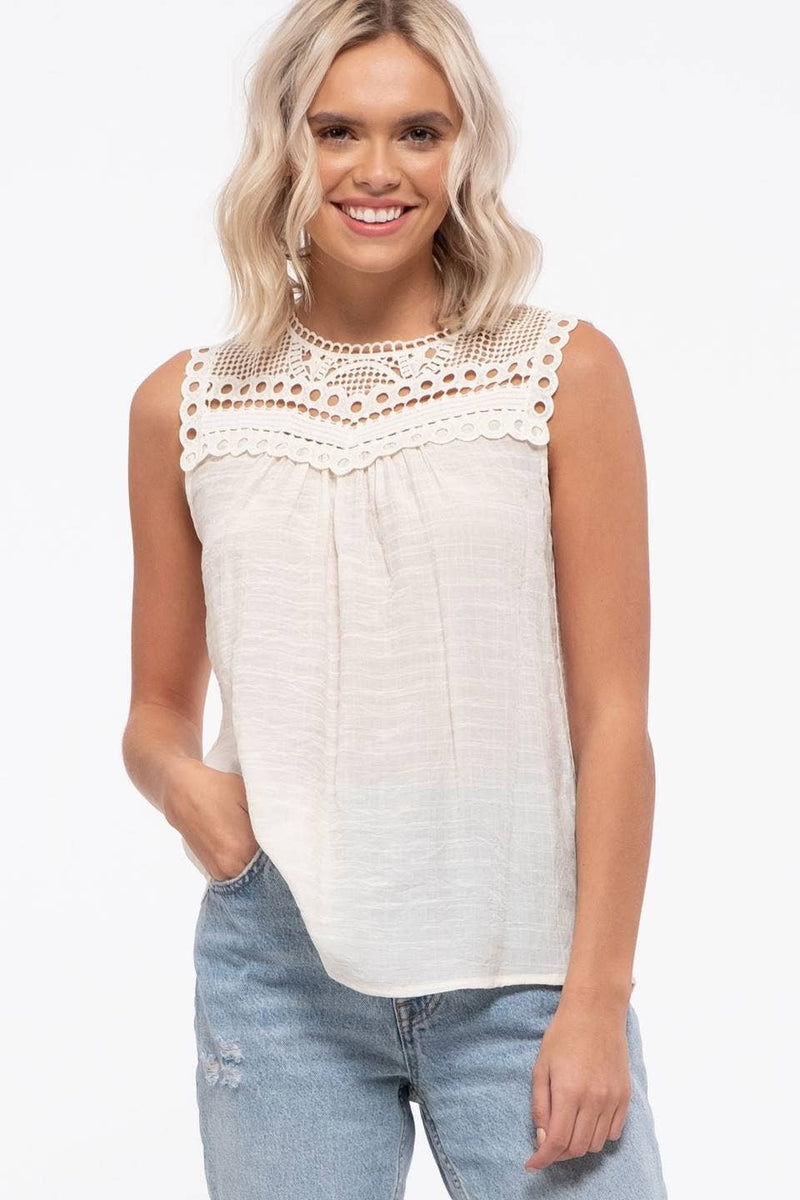 Lace Sleeveless Top