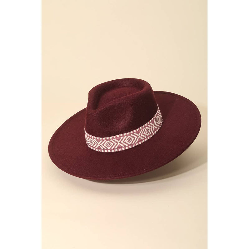 Anarchy Street - Boho Stripe Pattern Fedora Hat