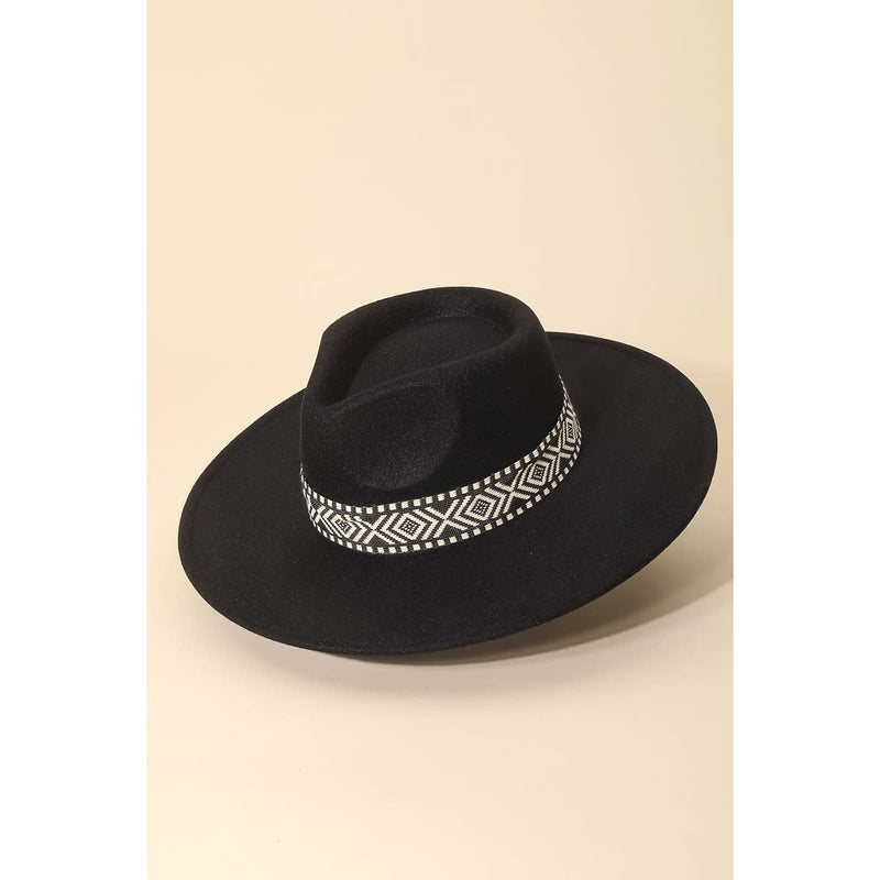 Anarchy Street - Boho Stripe Pattern Fedora Hat