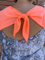 Bow Back Tank - Snake Print