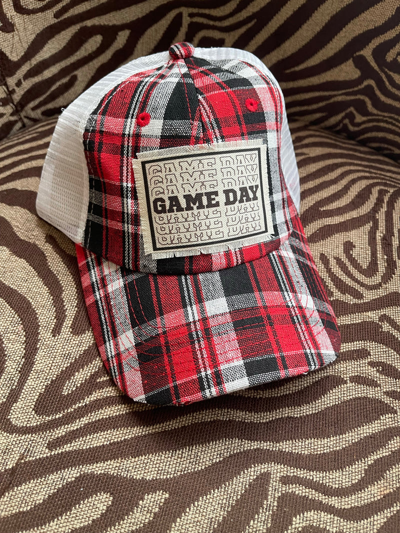 Plaid Game Day Ball Cap