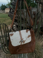 Mahogany Tooled Leather Hair On
