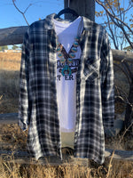 Black Lined Flannel
