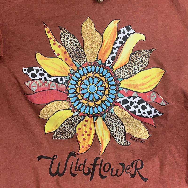 Wildflower Turquoise Graphic Tee
