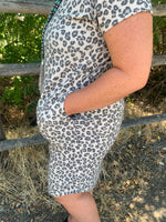 V-Neck Leopard Dress