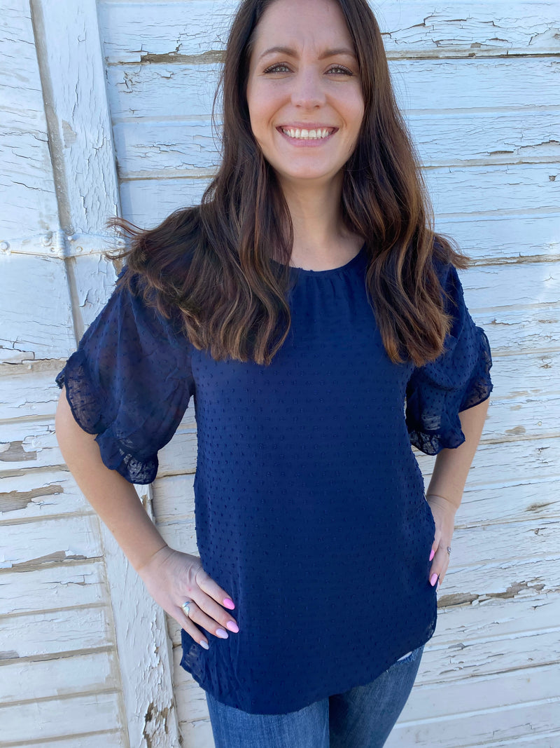 Ruffle Sleeve Top